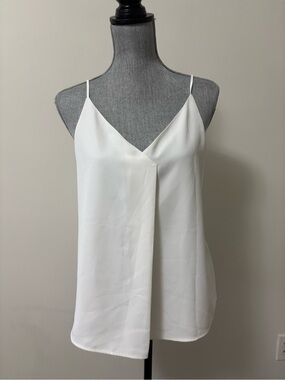 Uniqlo Off-White V-Neck Spaghetti Strap Drape Camisole